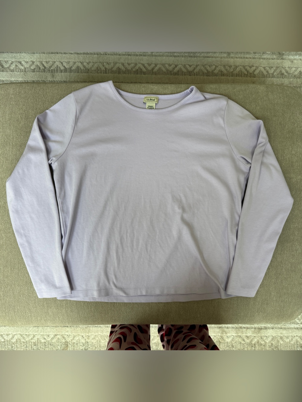 L.L. Bean Long Sleeve Crewneck Tee in Lavender